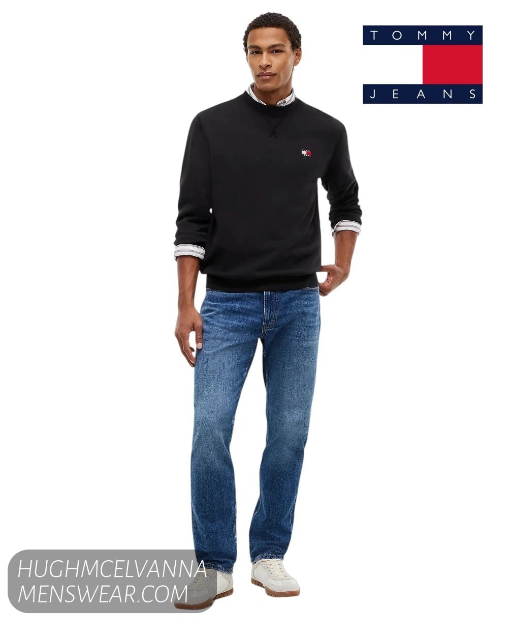 Tommy Jeans Ryan Slim Straight Faded Jean – DM0DM236871BK - Hugh McElvanna Menswear - Jean