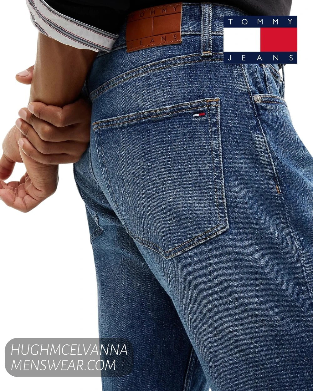 Tommy Jeans Ryan Slim Straight Faded Jean – DM0DM236871BK - Hugh McElvanna Menswear - Jean