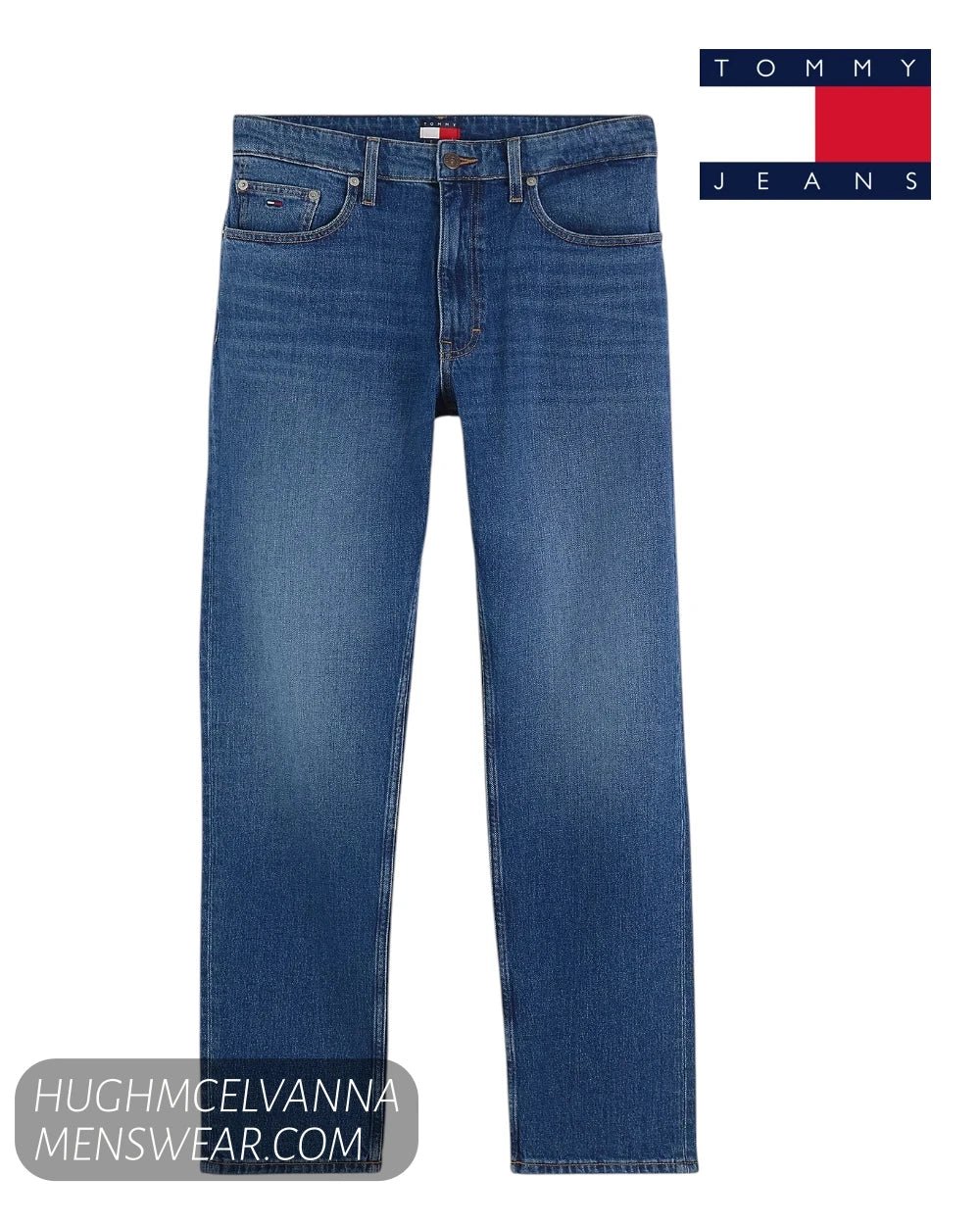 Tommy Jeans Ryan Slim Straight Faded Jean – DM0DM236871BK - Hugh McElvanna Menswear - Jean