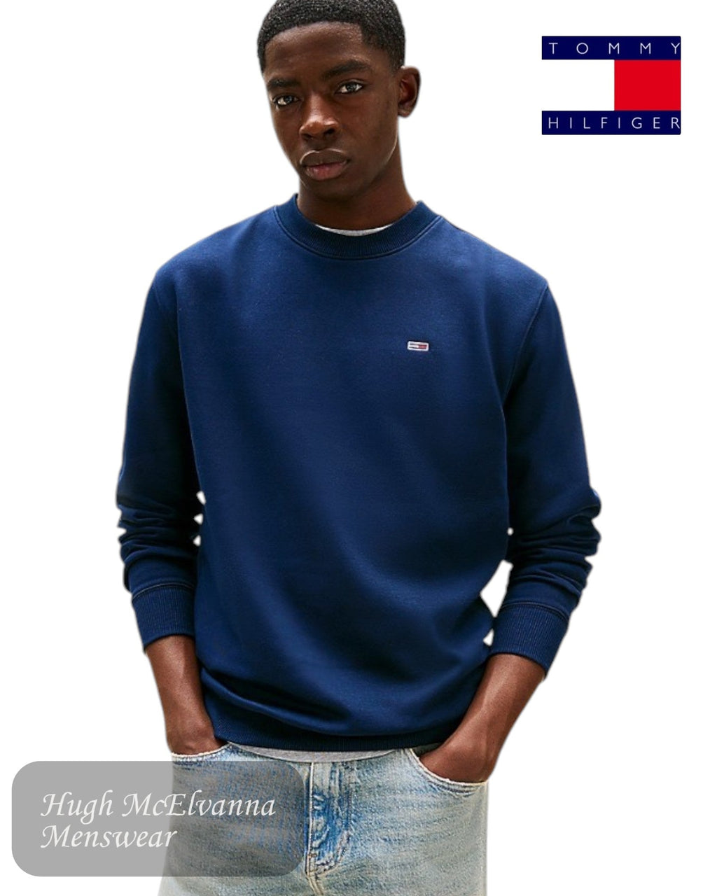 Tommy Jeans Sweatshirt – Dark Night Navy - Hugh McElvanna Menswear