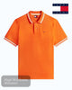 Tommy Jeans Tipped Polo Shirt in Horizon Orange - Hugh McElvanna Menswear