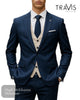 TRAVIS Men's Navy Fashion SLIM FIT 3Pc. Suit Style: PARIS - Hugh McElvanna Menswear