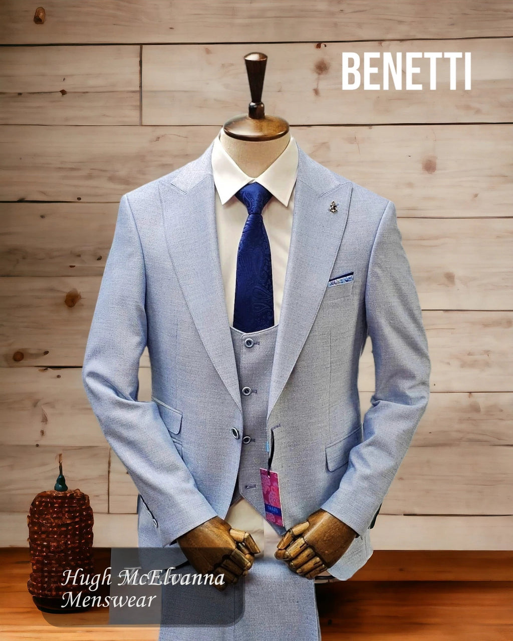 TRAVIS NAPOLI Blue SLIM FIT Suit - Hugh McElvanna Menswear