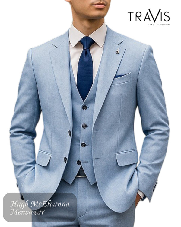 TRAVIS NAPOLI Blue SLIM FIT Suit - Hugh McElvanna Menswear