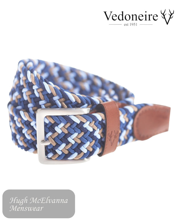 Vedoneire Blues Stretch Belt - Hugh McElvanna Menswear