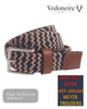 Vedoneire Braided Beige Stretch Belt - Hugh McElvanna Menswear