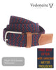 Vedoneire Braided Red Stretch Belt - Hugh McElvanna Menswear