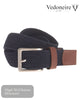 Vedoneire Solid Navy Stretch Belt - Hugh McElvanna Menswear