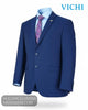 Vichi ANCHOR Blue Self Design 3-Piece Comfort Fit Suit - Hugh McElvanna Menswear - Suits