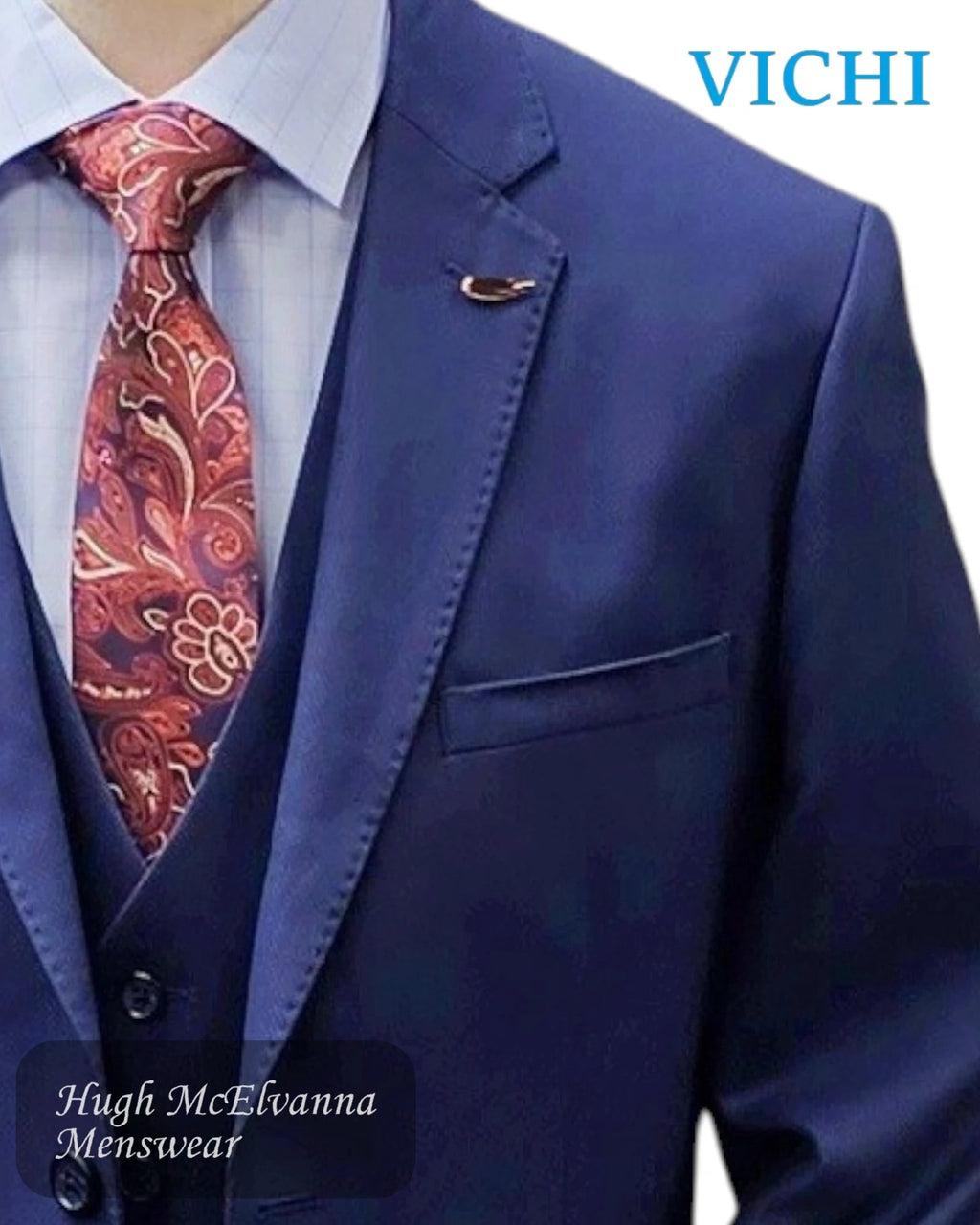 Vichi ANCHOR Blue Suit - Hugh McElvanna Menswear
