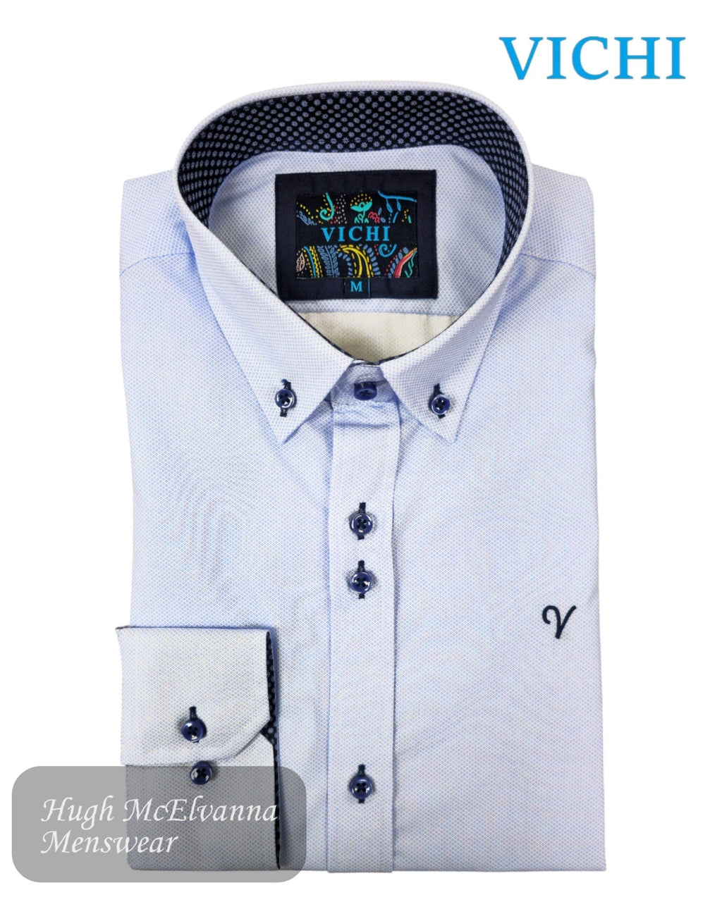 Vichi Blue Shirt - JAB2465 - Hugh McElvanna Menswear
