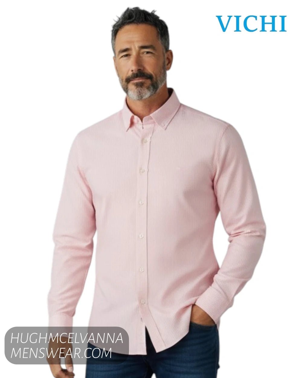 Vichi Cotton Striped Shirt - JAB2504 - Hugh McElvanna Menswear - Shirt