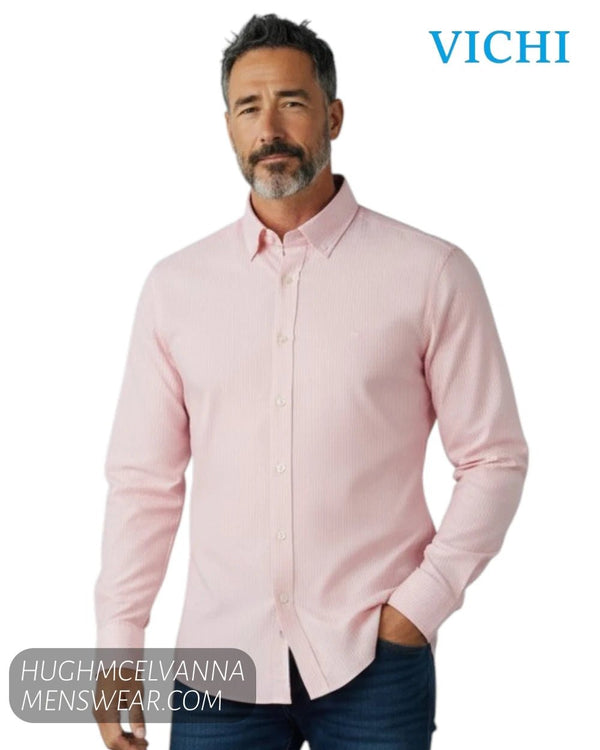Vichi Cotton Striped Shirt - JAB2504 - Hugh McElvanna Menswear - Shirt