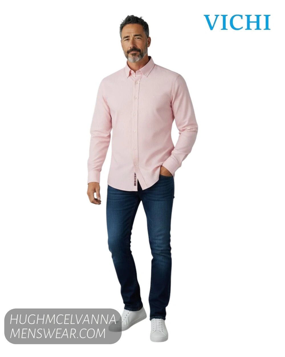 Vichi Cotton Striped Shirt - JAB2504 - Hugh McElvanna Menswear - Shirt