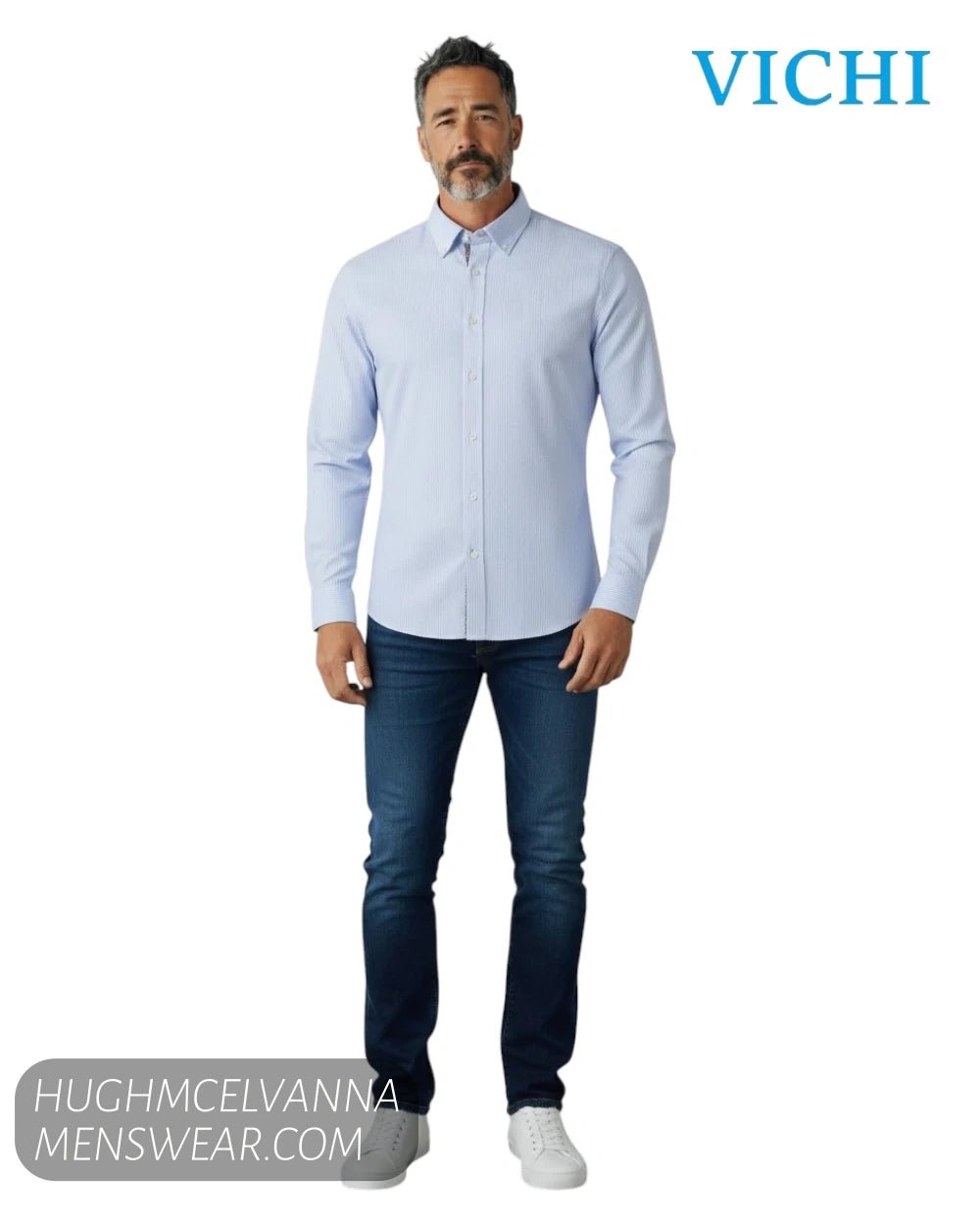Vichi Cotton Striped Shirt - JAB2504 - Hugh McElvanna Menswear - Shirt