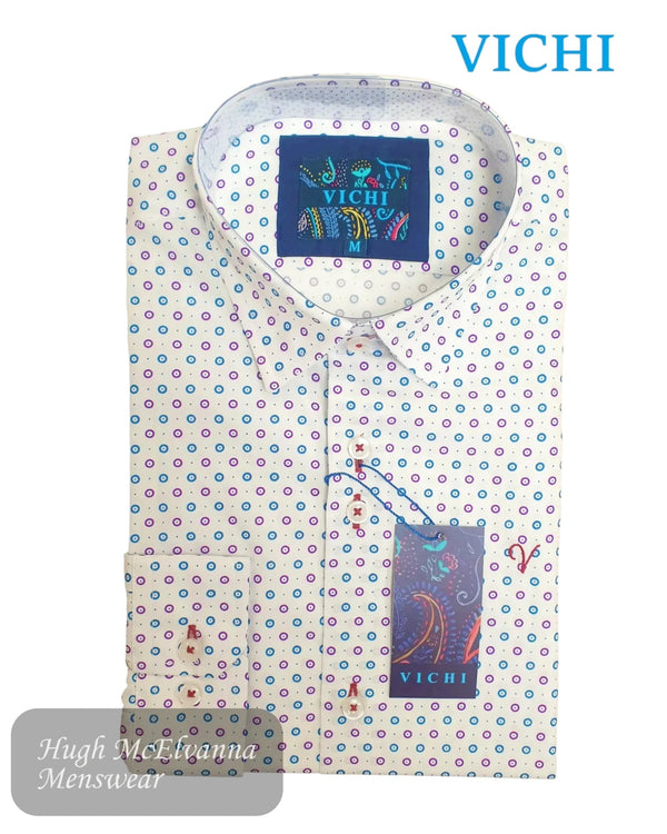 Vichi Design Shirt JIM 2265 White - Hugh McElvanna Menswear