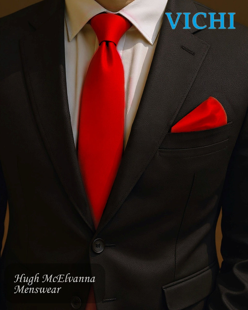 Vichi F91 Polka Dot Tie & Pocket Square Set - Hugh McElvanna Menswear