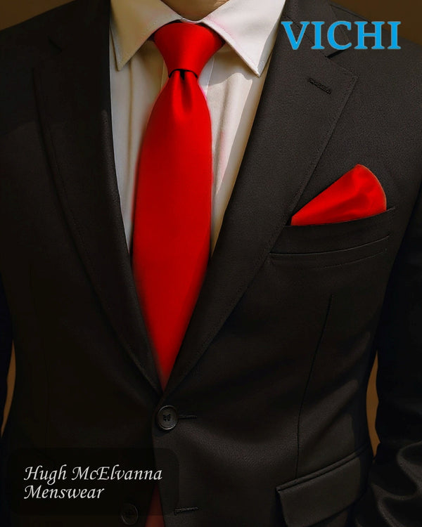 Vichi F91 Polka Dot Tie & Pocket Square Set - Hugh McElvanna Menswear