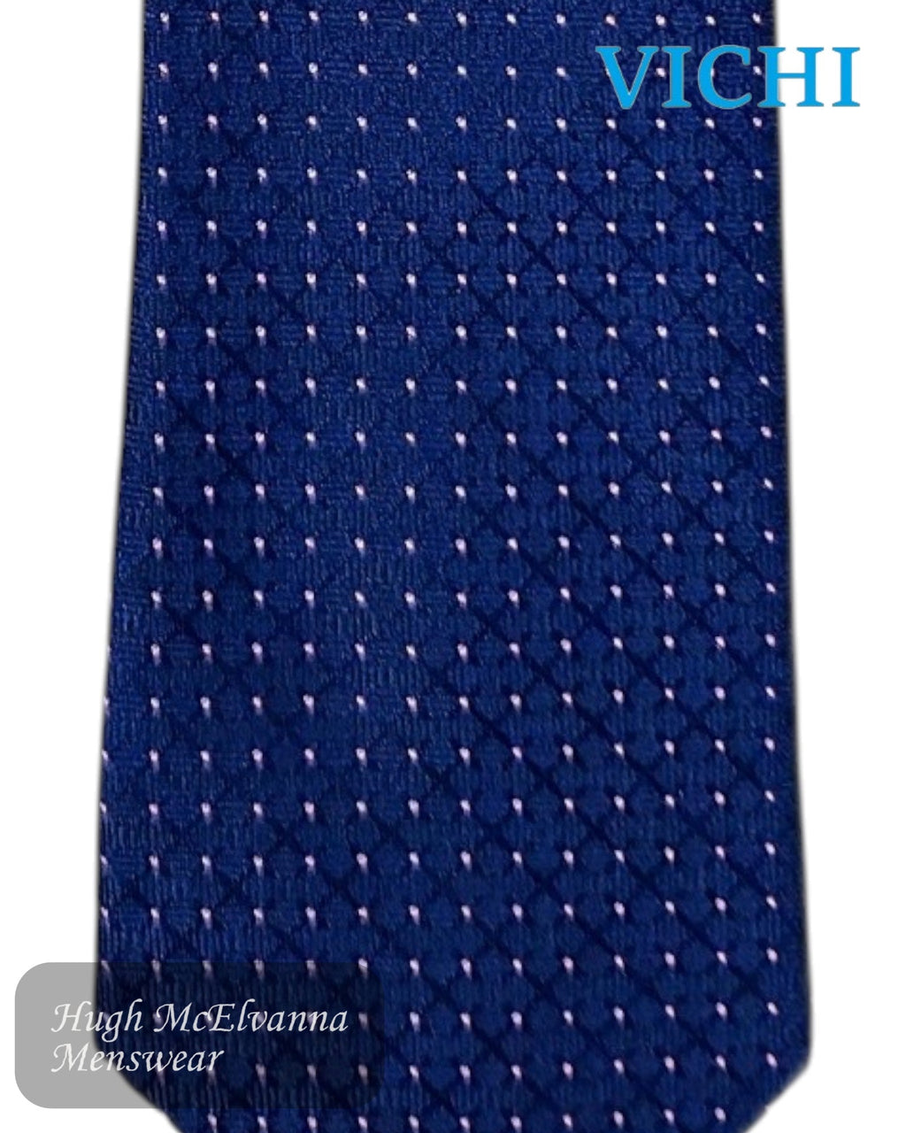 Vichi F91 Polka Dot Tie & Pocket Square Set - Hugh McElvanna Menswear