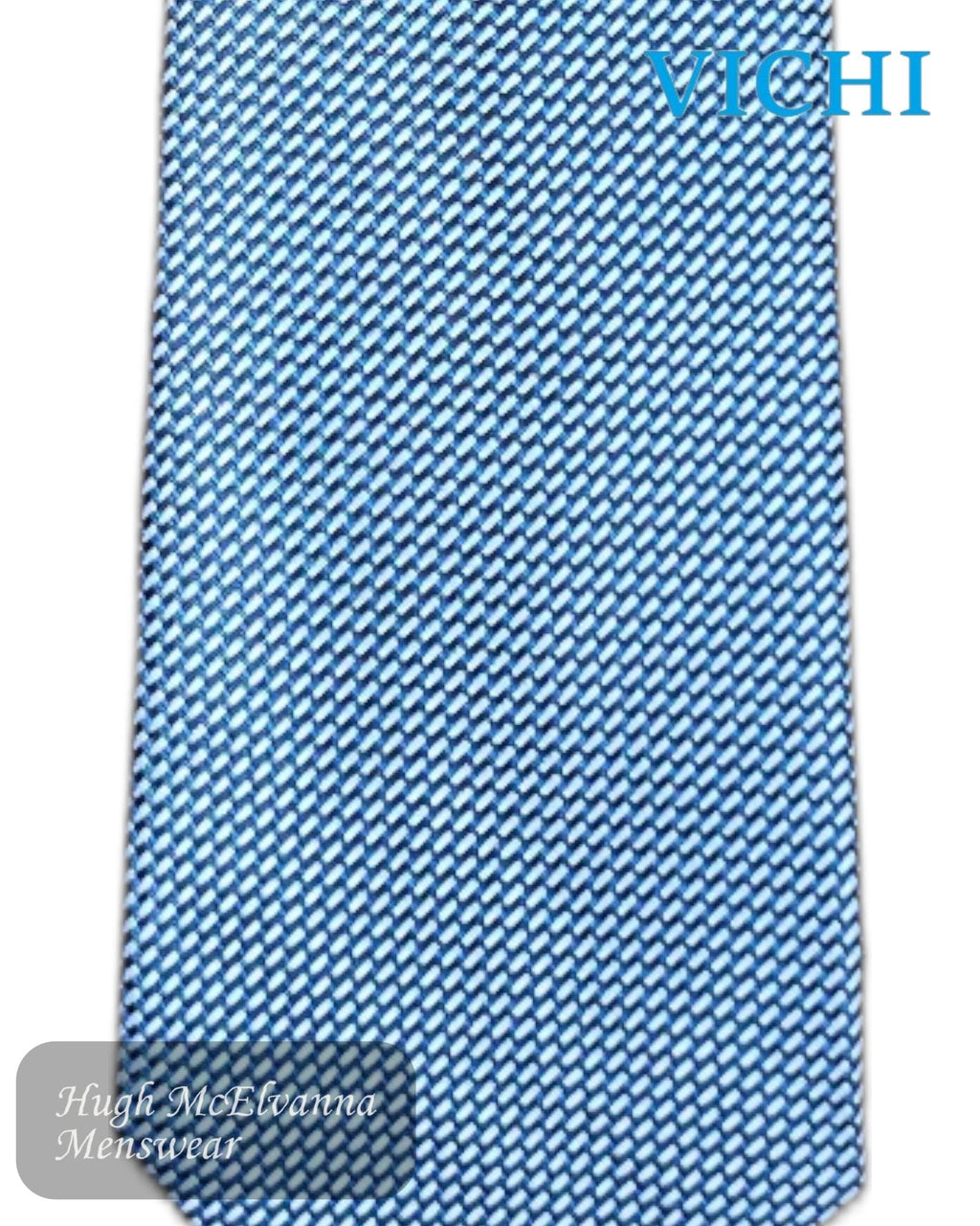 Vichi F99A Pale Blue Necktie & Pocket Square Set - Hugh McElvanna Menswear
