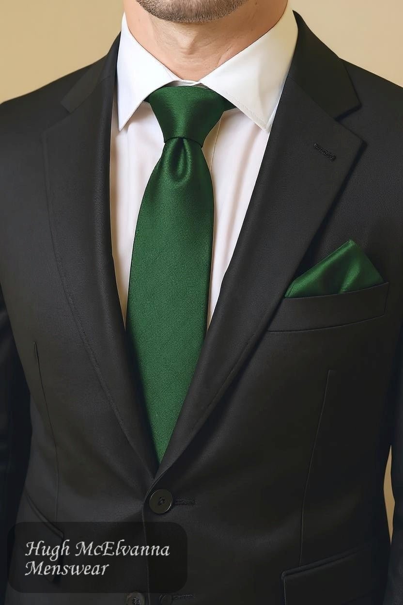 Vichi Self Micro Check Tie & Pocket Square Set – Available in a Range of Colours - Hugh McElvanna Menswear