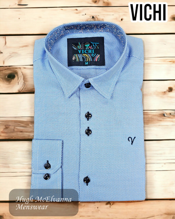 Vichi Tailored Fit BLUE Shirt - RON 2257 - Hugh McElvanna Menswear