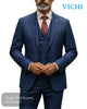 Vichi WALLACE Blue Check 3Pc. COMFORT FIT Mens Suit - Hugh McElvanna Menswear