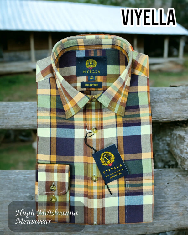Viyella Long Sleeve Aubergine Shirt - VY1826 - Hugh McElvanna Menswear