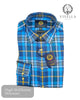Blue check long sleeve shirt by Viyella