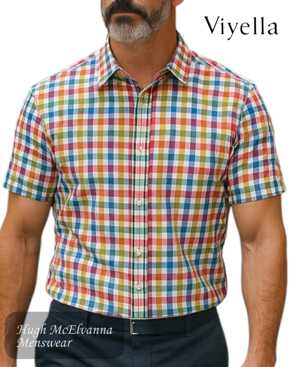 Viyella Multicolour Check Short Sleeve Shirt – VY8532H - Hugh McElvanna Menswear