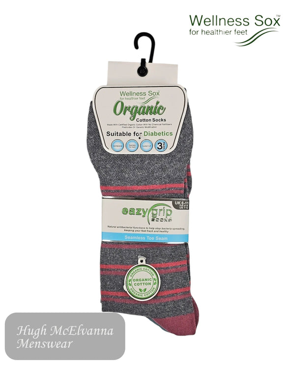 Wellness Sox 3 - Pack Organic Cotton Socks - Hugh McElvanna Menswear