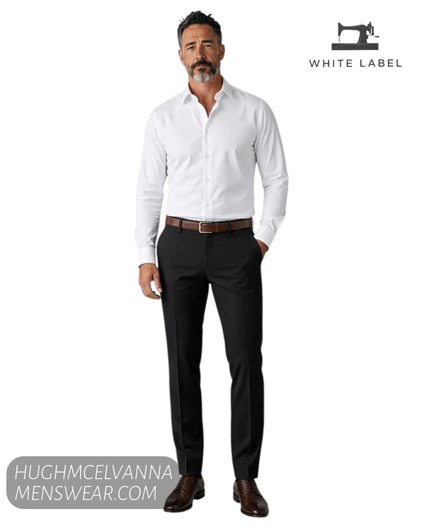 White Label Black Suit Trousers 4089 - Hugh McElvanna Menswear - Mix & Match Suits
