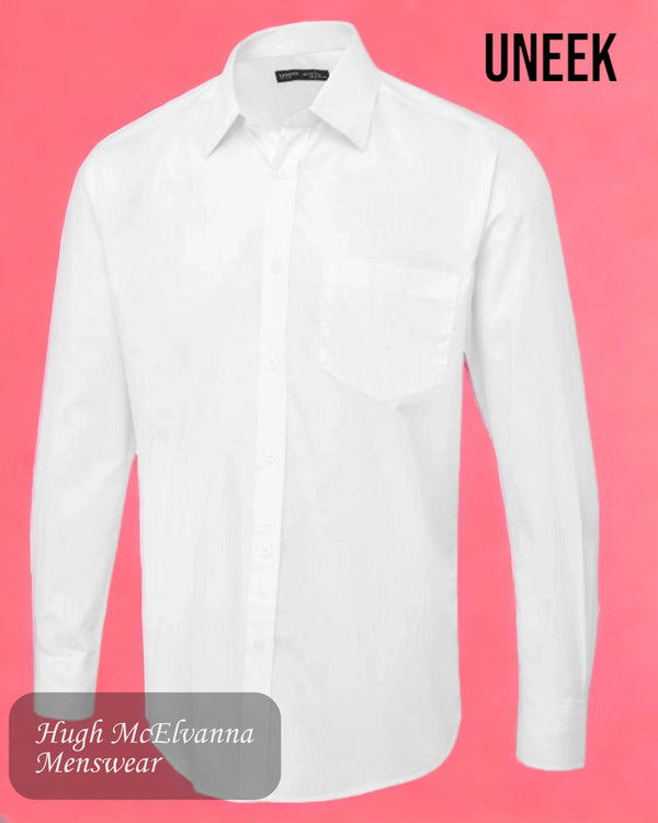 White UNEEK Tailored Fit Shirt Style: UC713 - Hugh McElvanna Menswear