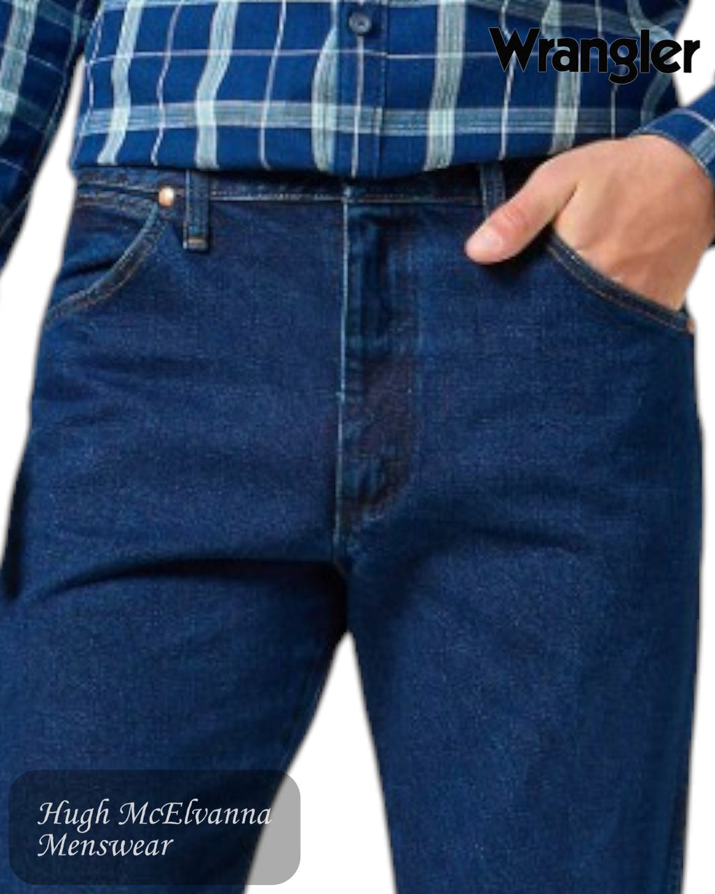 Wrangler 13MWZ Cowboy Cut Original Fit Jeans – Dark Stonewash (112358499) - Hugh McElvanna Menswear