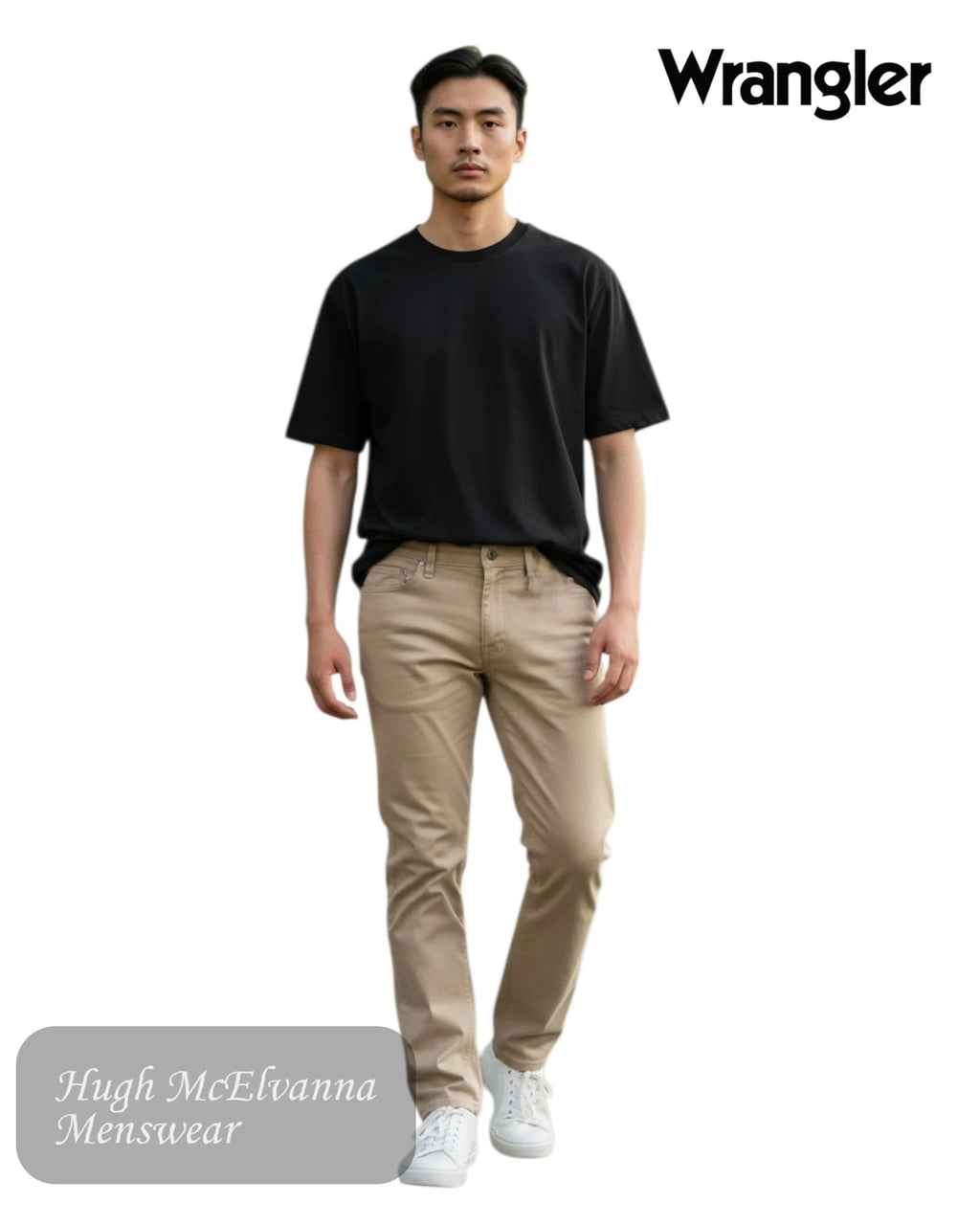 Wrangler Arizona Straight Leg Jeans - Khaki - Hugh McElvanna Menswear
