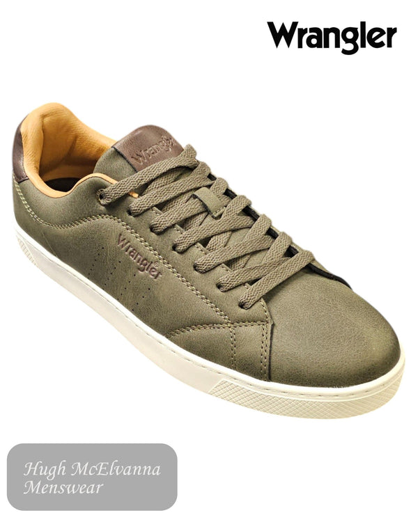Wrangler BENNET Olive Low Top Casual Laced Shoe - Hugh McElvanna Menswear