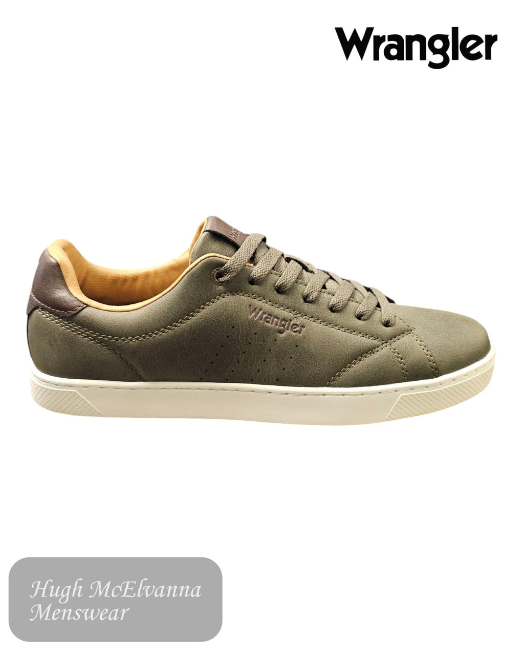 Wrangler BENNET Olive Low Top Casual Laced Shoe - Hugh McElvanna Menswear