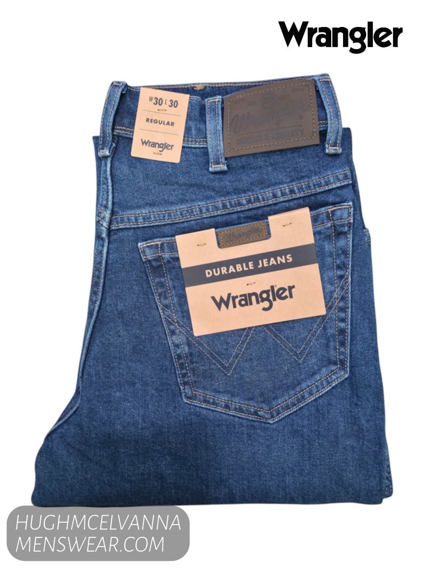 Wrangler Durable Basic Jeans Dark Stone W10123009 - Hugh McElvanna Menswear - Jeans
