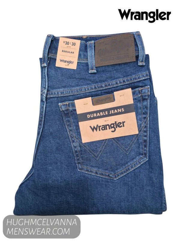 Wrangler Durable Basic Jeans Dark Stone W10123009 - Hugh McElvanna Menswear - Jeans
