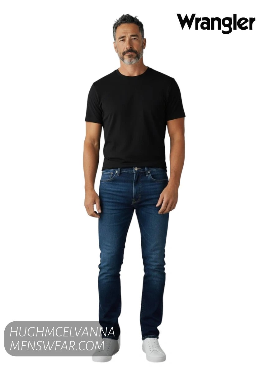 Wrangler Durable Basic Jeans Dark Stone W10123009 - Hugh McElvanna Menswear - Jeans