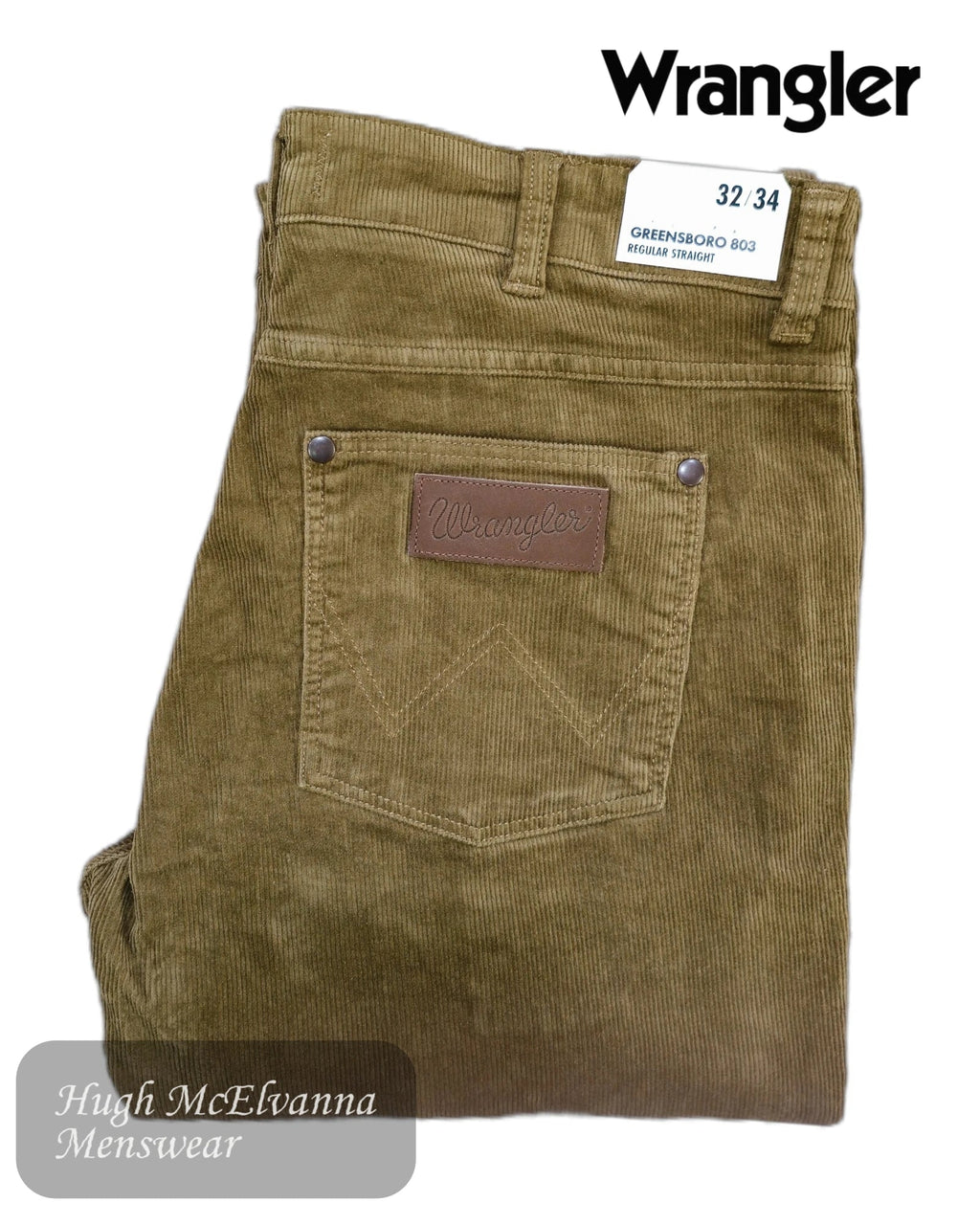 Wrangler Greensboro Brow Corduroy Jeans | 112370845 - Hugh McElvanna Menswear