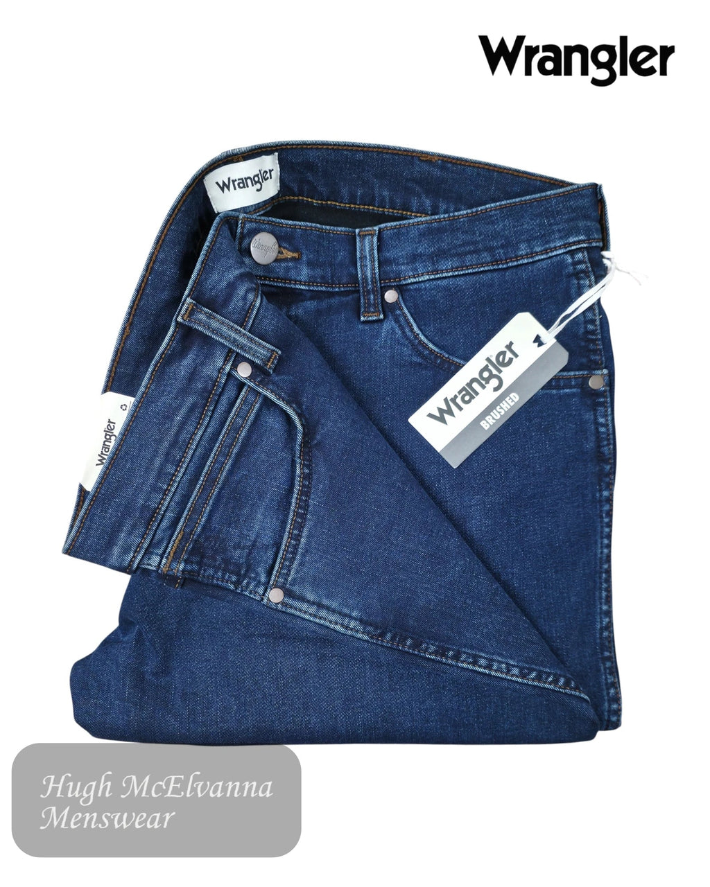 Wrangler Greensboro DARK FUZZ Regular Fit Jean | W15QZ123B - Hugh McElvanna Menswear
