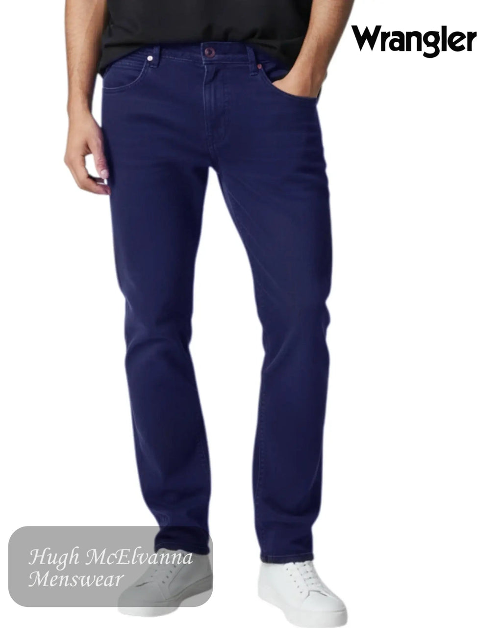 Wrangler Greensboro Dark Navy Twill Pants | 112378954 - Hugh McElvanna Menswear
