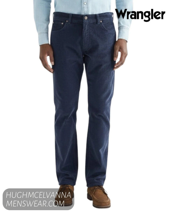 Wrangler Greensboro Mood Indigo Blue Corduroy Jean - 112370846 - Hugh McElvanna Menswear - Jean