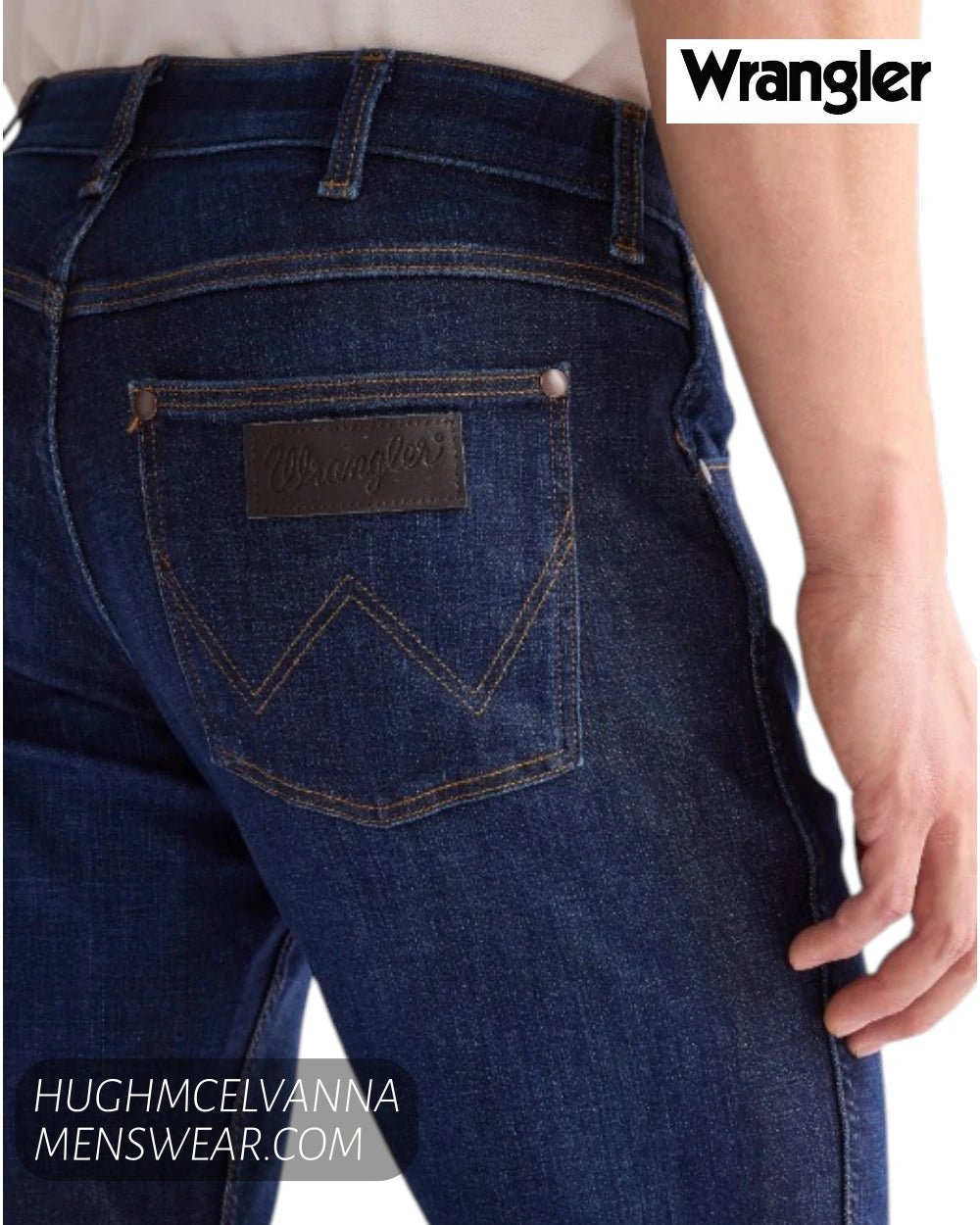 Wrangler Greensboro RUSTIC NAVY Jean - 112370720 - Hugh McElvanna Menswear - Jean