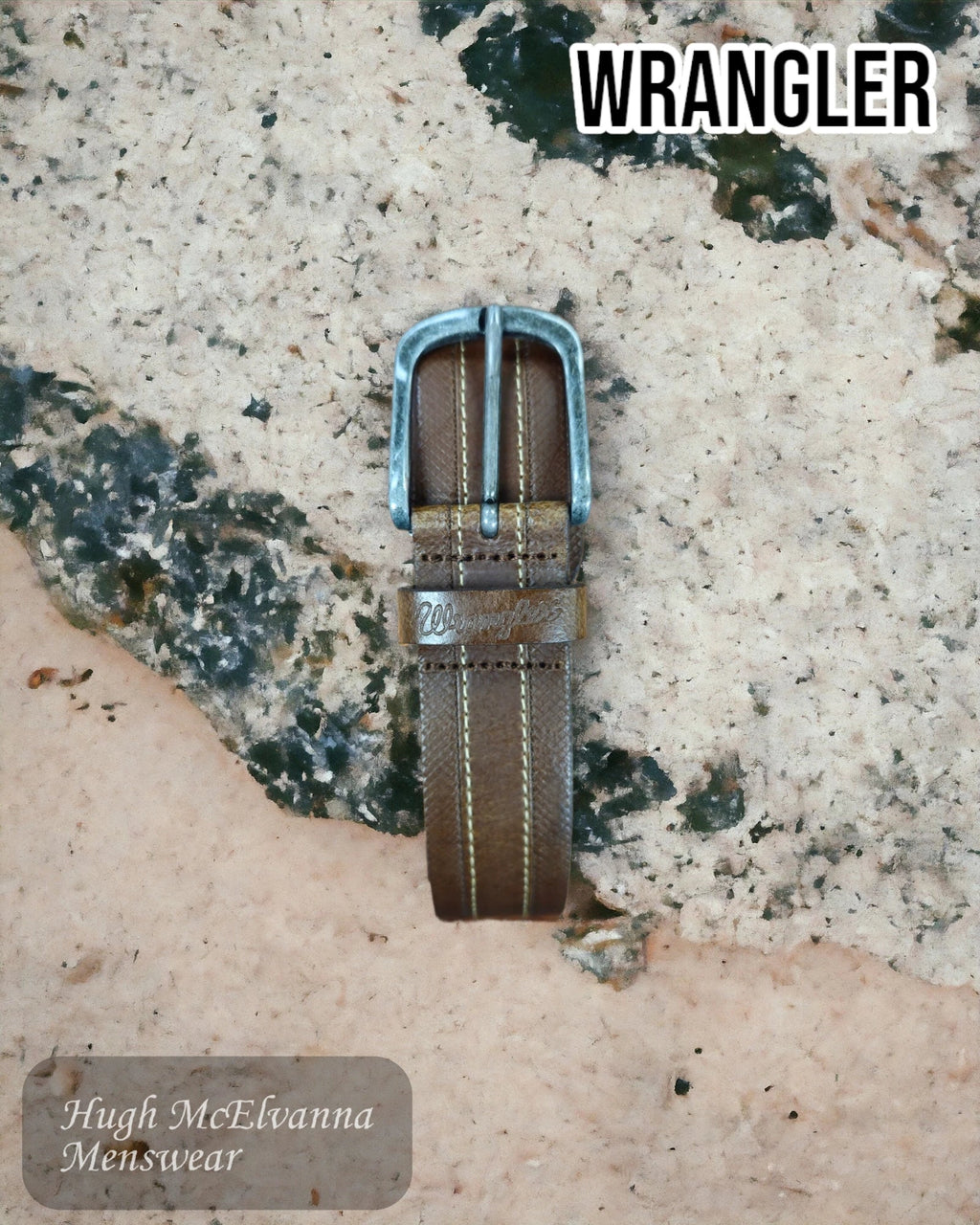Wrangler Leather Stitch Belt - W0A01US - Hugh McElvanna Menswear