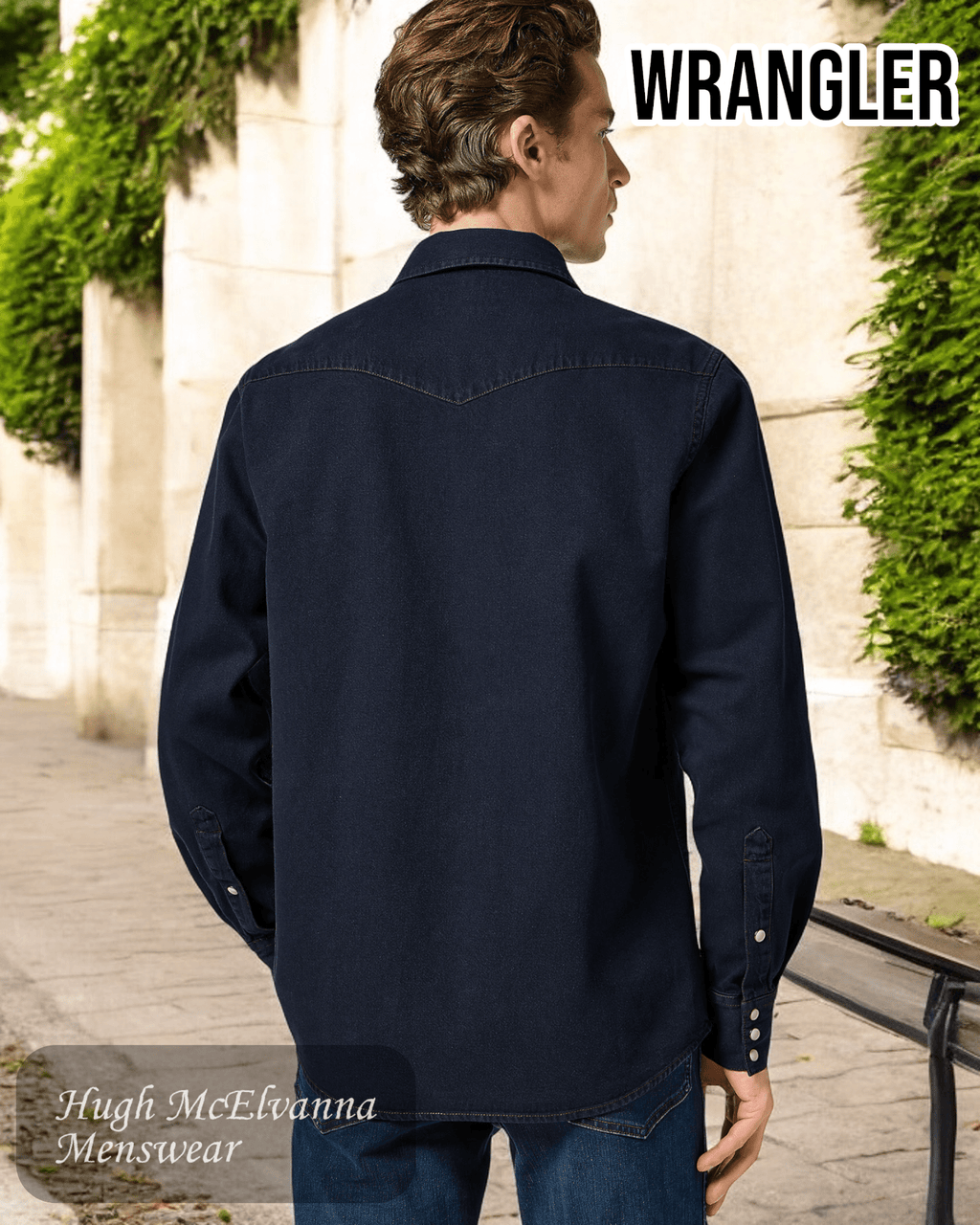 Wrangler MIDNIGHT Denim Shirt - 112357193 - Hugh McElvanna Menswear