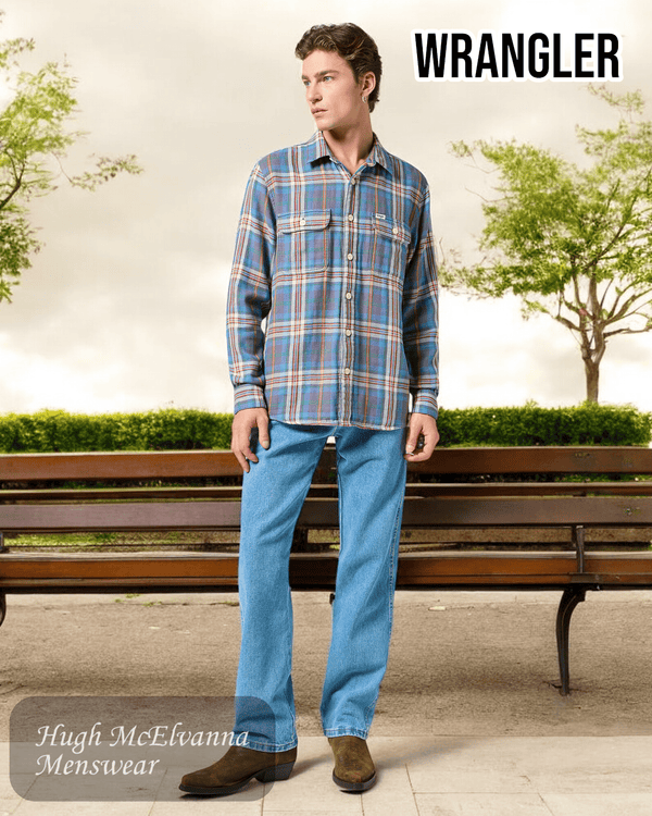 Wrangler Purple Check Shirt - 112357233 - Hugh McElvanna Menswear