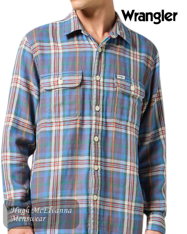 Wrangler Purple Check Shirt - 112357233 - Hugh McElvanna Menswear