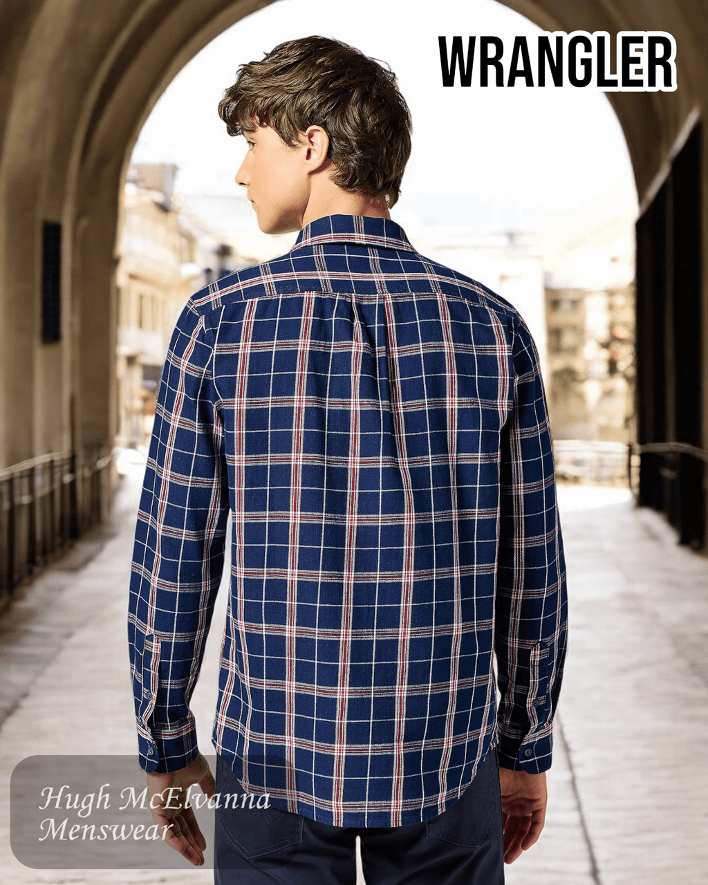 Wrangler Red Check Shirt – 112357221 - Hugh McElvanna Menswear